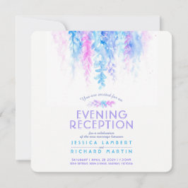 Convites Vinha azul-aquática, recepção à noite