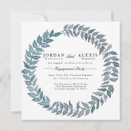 Convites Vinha Azul de Aço | Festa de noivado de aquarelas