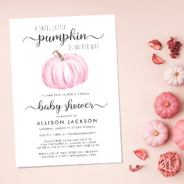 Convites Vinha Chá Rosa Pumpkin Aquarela