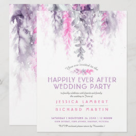 Convites Vinhas aquarelas: indigo após a festa de casamento
