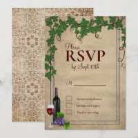 Vinhedo rústico que Wedding RSVP