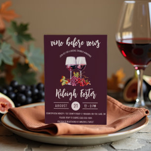 Convites Vinho Antes dos Votos, Vinho, Garrafas, Chá de Noi