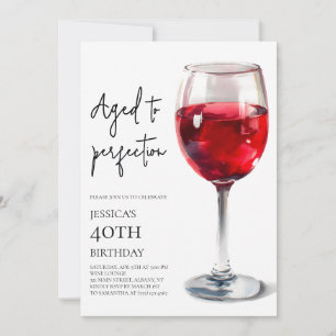 Convites Vinho Branco Envelhecido à Perfeição Aniversário d