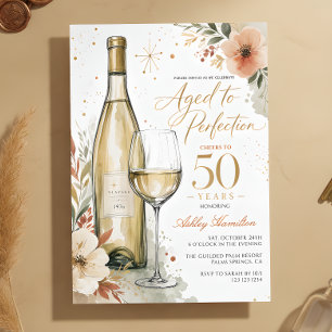Convites Vinho Branco Envelhecido à Perfeição Aniversário d