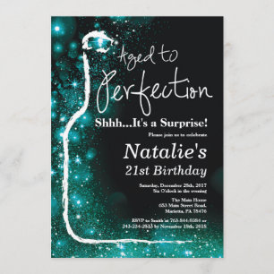 Convites Vinho de aniversário de 21 anos Surpresa Envelhec