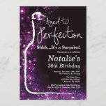 Convites Vinho de aniversário de 30 anos Surpresa Envelheci<br><div class="desc">Convite De Aniversário Para 30 De Surpresa. Idade para Perfeição. Glitter Preto e Roxo. Vinho tinto. Convite Para Provandos De Vinho. Champanhe negro e Dourado. 18º 20 21rua 30 40º 70 60º 90 100º 80, qualquer idade. Para mais personalização, clique no botão "Personalizar" e use a ferramenta design para modificar...</div>