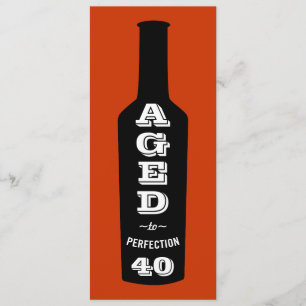 Convites Vinho De aniversário de 40 anos; Idade para Perfe