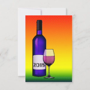Convites vinho de celebração de 2015
