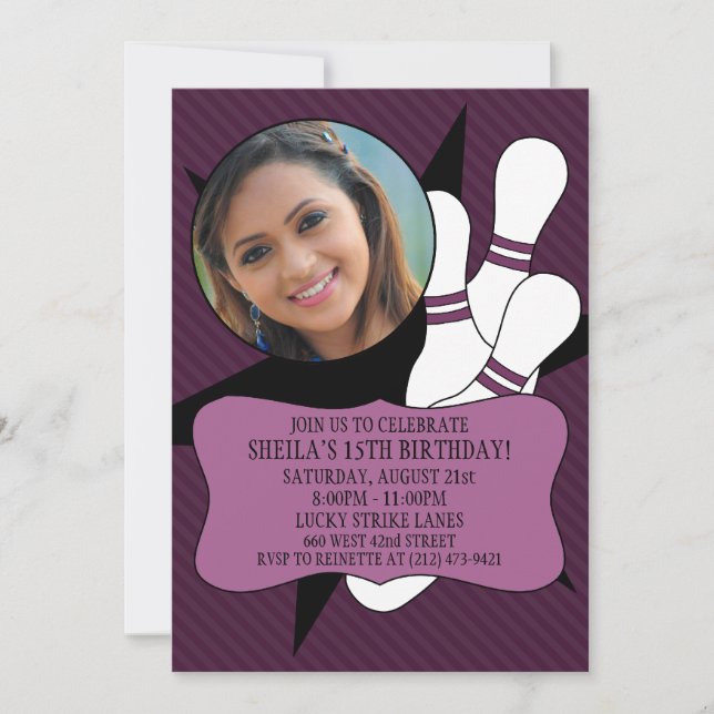 Convites Vinho De Plum Sem Tempo Para Poupar Foto De Festa  (Frente)