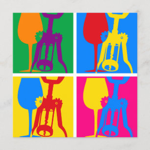 Convites Vinho do pop art