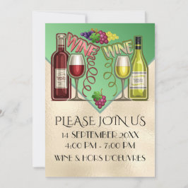 Convites Vinho e Amigos - Veja Verso -