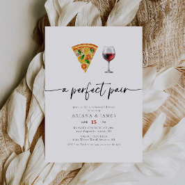 Convites Vinho e Pizza Janto de ensaio de pares perfeito