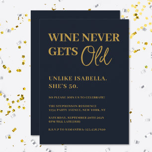 Convites Vinho Engraçado Nunca Envelhece Festa de Aniversár