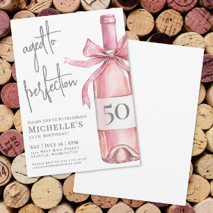 Convites Vinho Envelhecido à Perfeição Festa de 50 Anos