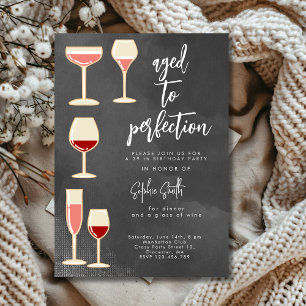 Convites Vinho envelhecido à perfeição festa de aniversário