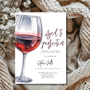 Convites Vinho envelhecido à perfeição festa de aniversário