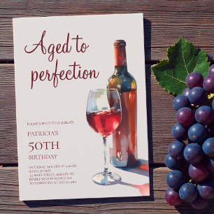 Convites Vinho Envelhecido à Perfeição Festa de Aniversário