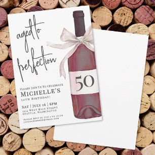 Convites Vinho Envelhecido à Perfeição Festa de Aniversário