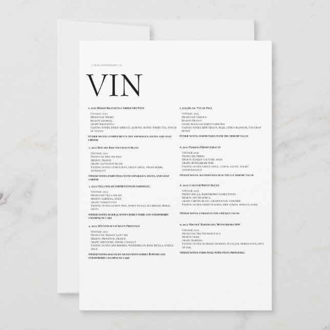Convites Vinho Menu Papel - Vídeo Físico Elegante (Frente)