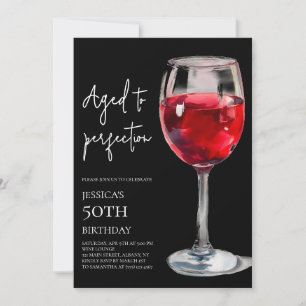 Convites Vinho Preto Envelhecido à Perfeição Aniversário de