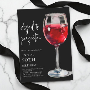 Convites Vinho Preto Envelhecido à Perfeição Aniversário de
