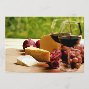 Convites Vinho, queijo & fruta do campo