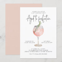 Vinho Rosa Elegante Envelhecido em aniversário de 