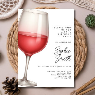Convites Vinho tinto envelhecido à perfeição festa de anive