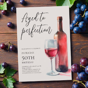 Convites Vinho Tinto Envelhecido à Perfeição Festa de Anive
