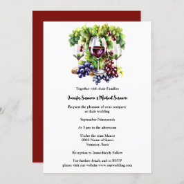 Convites Vinhos de uvas aquáticas vinícolas