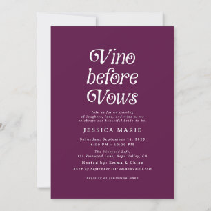 Convites Vino Antes das Vows   Chá de panela de vinho retrô