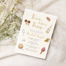 Vino Antes de Vows Winery Picnic Bachelorette Invi