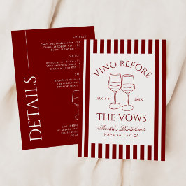 Convites Vino Antes do Fim de Semana da Bachelorette dos Vo