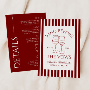 Convites Vino Antes do Fim de Semana da Bachelorette dos Vo