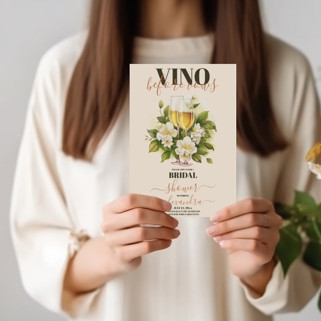 Convites Vino Antes Do Vows Chá de panela De Vinhos (Criador carregado)