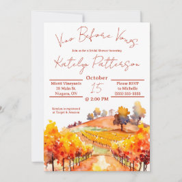 Convites Vino Antes Dos Voos, Chá de panela Vineyard