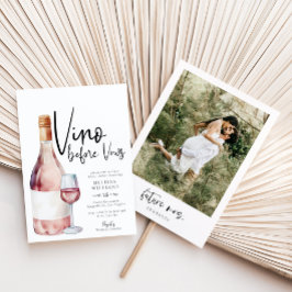 Convites Vino Cor-de-Rosa Esbranquiçado Antes do Chá de pan