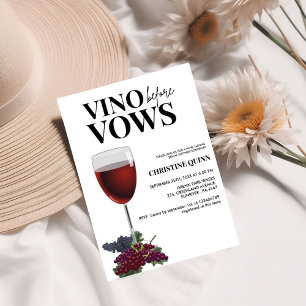 Convites Vino minimalista antes dos votos do vinho Chá de p