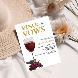 Convites Vino minimalista antes dos votos do vinho Chá de p