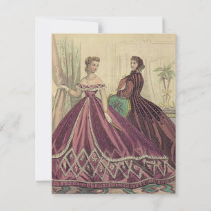 Convites Vintage, 1860s Mulheres Tea Party