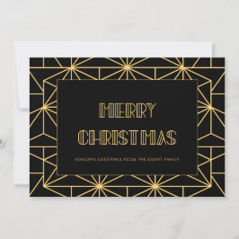 Convites Vintage 1920 art deco Merry Christmas card