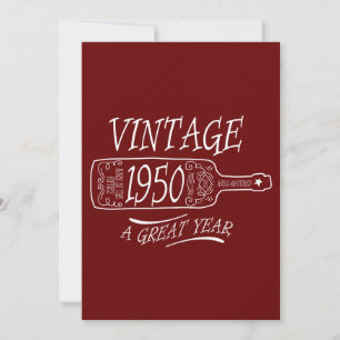 Convites Vintage 1950 Um Grande Ano