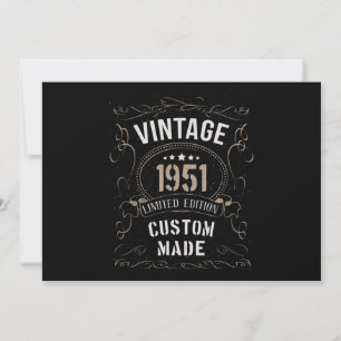 Convites Vintage 1951 Limited Edition Personalizada