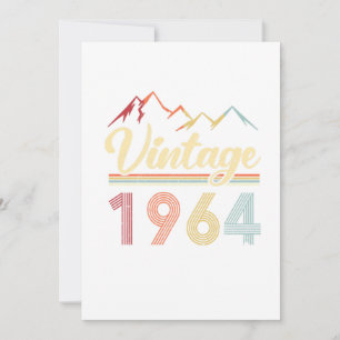Convites Vintage 1964 57th Birthday Retro 57 Anos de Idade