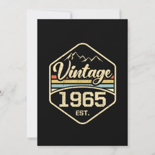 Convites Vintage 1965 Est 56th Birthday Gift