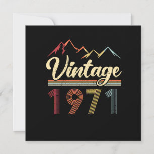 Convites Vintage 1971 50th Birthday Retro 50 Anos de Idade
