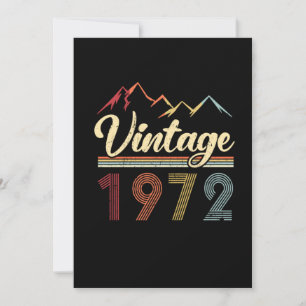 Convites Vintage 1972 49th Birthday Retro 49 Anos de Idade