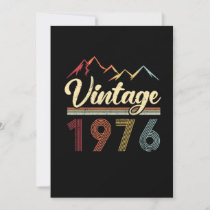 Convites Vintage 1976 45th Birthday Retro 45 Anos de Idade