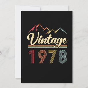 Convites Vintage 1978 43º aniversário Retro 43 anos de idad