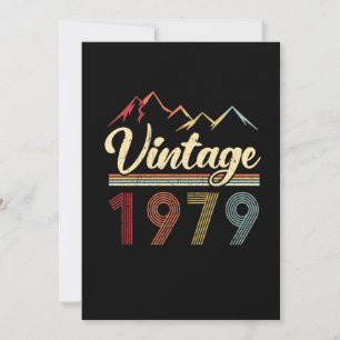 Convites Vintage 1979 42th Birthday Retro 42 Anos de Idade